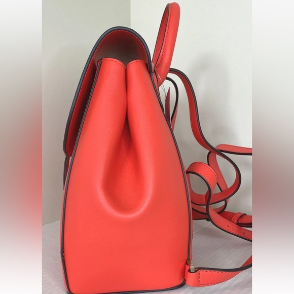 New Kate Spade Adel Medium Flap Backpack Leather Geranium - Picture 4 of 7